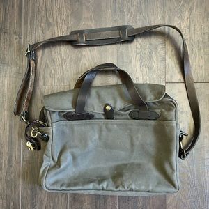 Filson Rugged Twill Original Briefcase in Otter Green